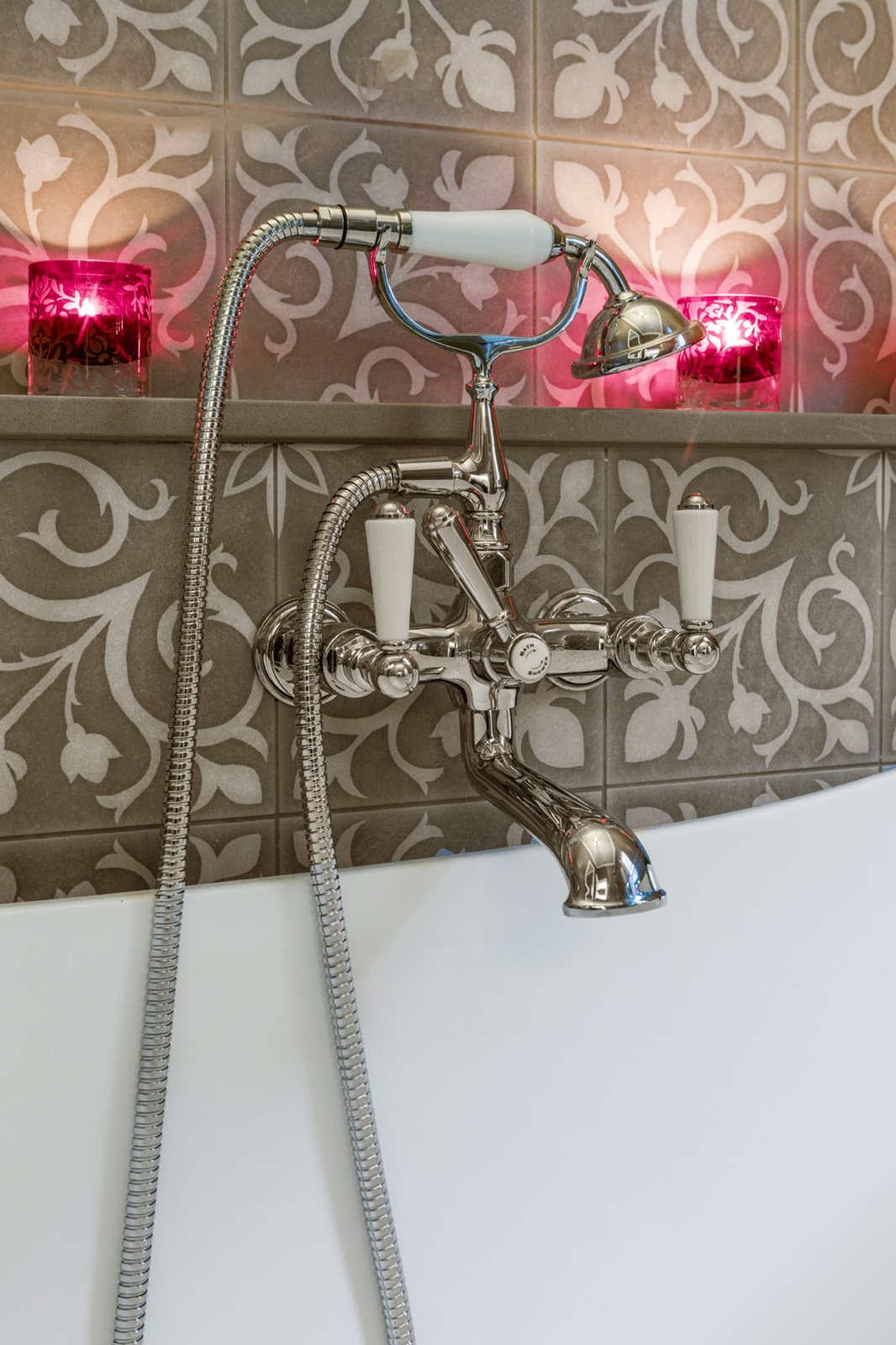 Bath tapware fitting detail from a Handley's Plumbing Services bathroom renovation