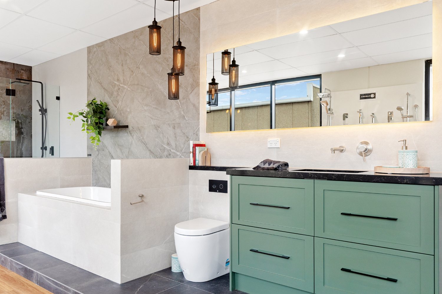 Vanity and freestanding bath renovation