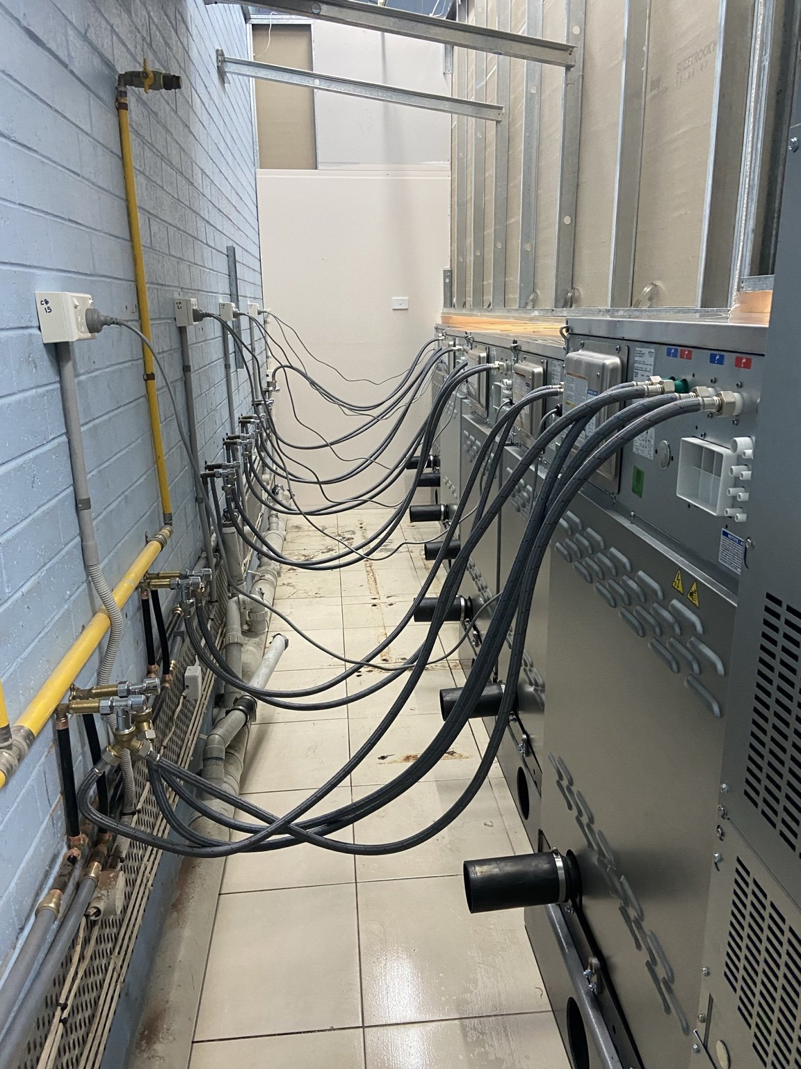 Commercial laundromat plumbing fit-out in Sydney